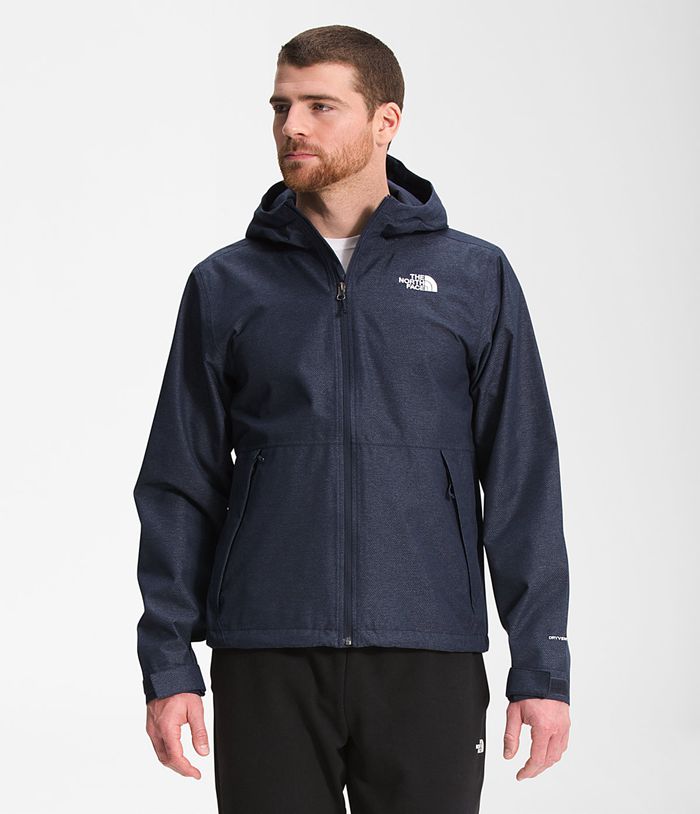 The North Face Mens Rain Jacket Printed Novelty Millerton 175ISTWJF - Navy